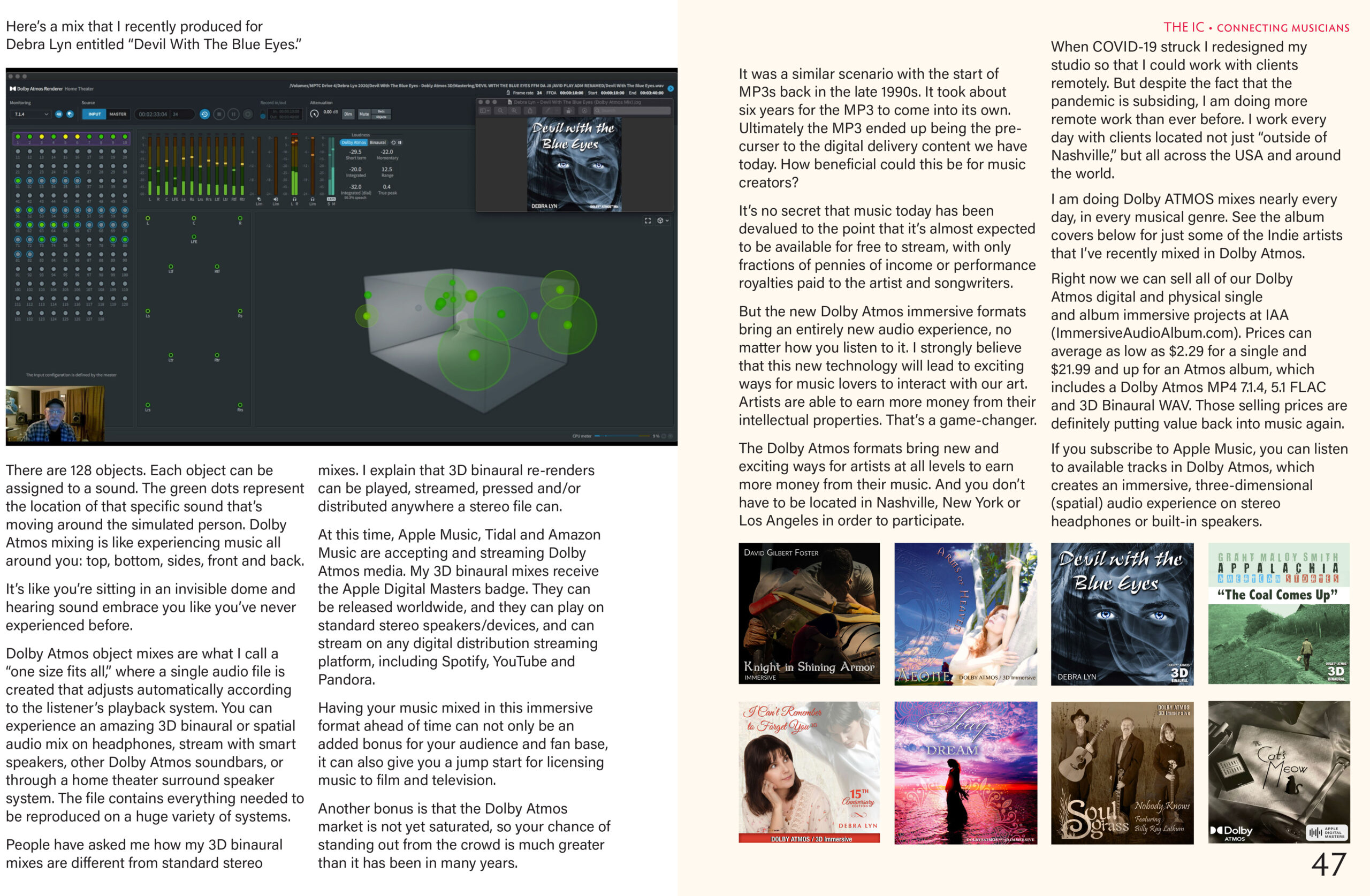 PAGE 2 - WHY DOLBY ATMOS -JEFF SILVERMAN - THE IC 2022 Article - PALETTE MUSIC STUDIO PRODUCTIONS- NASHVILLE TN